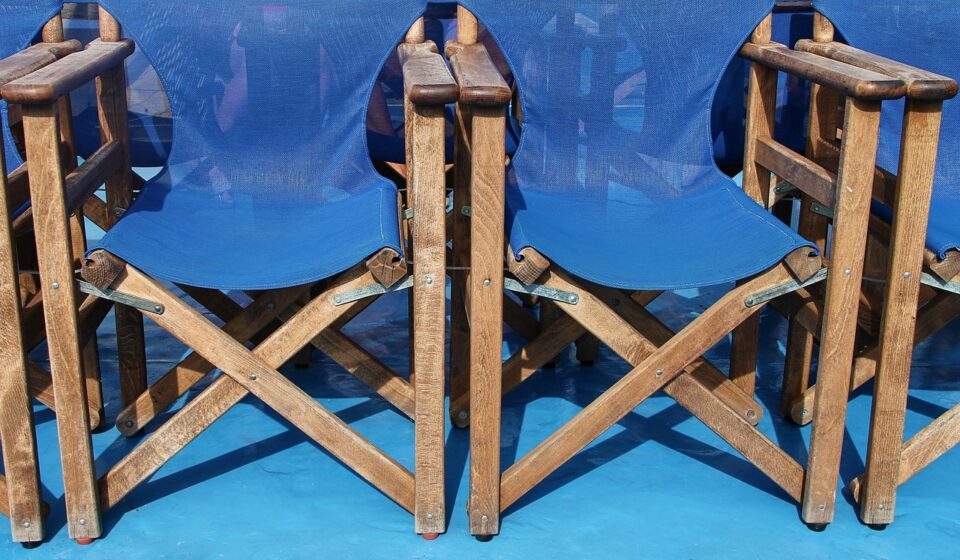 folding chairs, material, blue, sit, row of seats, to sit, foldable, wood, wooden chair, seating, ship, excursion ship, tourism, seats, empty, row, chair series, ship deck, outdoors, furniture, seating furniture, unfolded, sun deck, relax