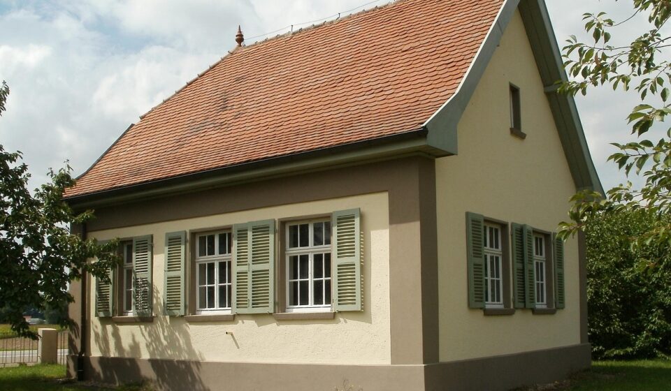 water works, old, reilingen, construction, house, building, structure, exterior, plant, nature, supply